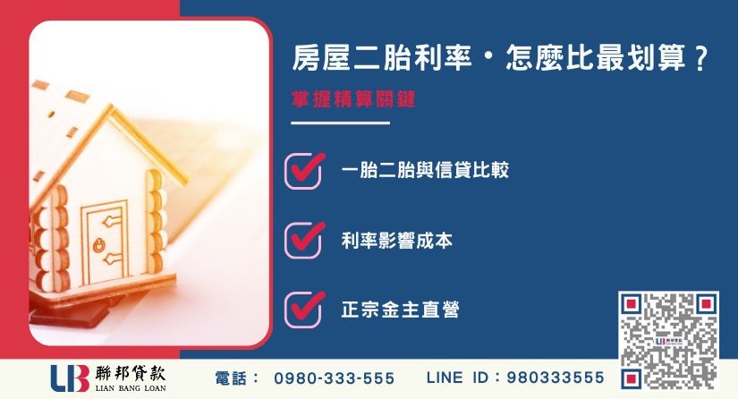 房屋一胎、二胎與信用貸款利率比較表-聯邦貸款金主直營，提供優惠利率0.8%起服務。