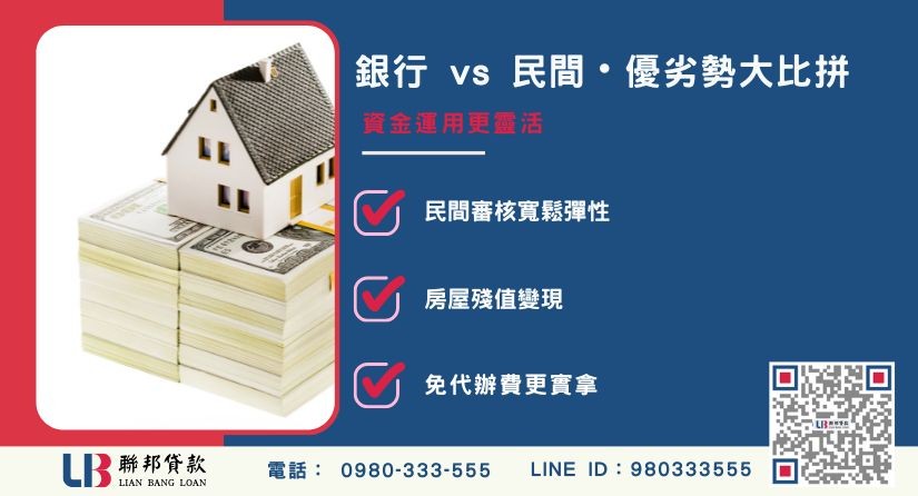 民間與銀行二胎房貸條件比較表-聯邦貸款提供免代辦費、合法透明極速放款。