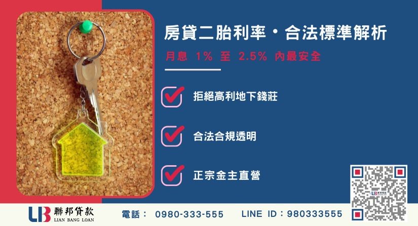 房貸二胎利率合法範圍與二胎貸款定義解析-聯邦貸款金主直營，提供優惠利率0.8%起服務。