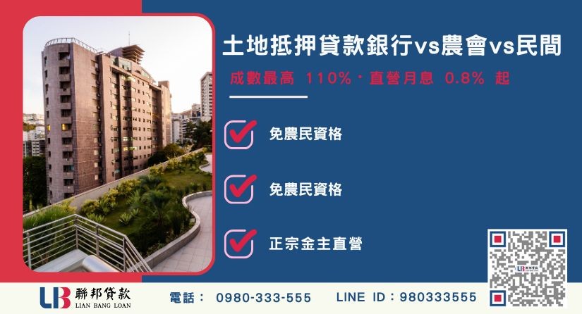 不同機構土地抵押貸款利率與條件對比解析-聯邦貸款金主直營，提供優惠利率0.8%起服務。