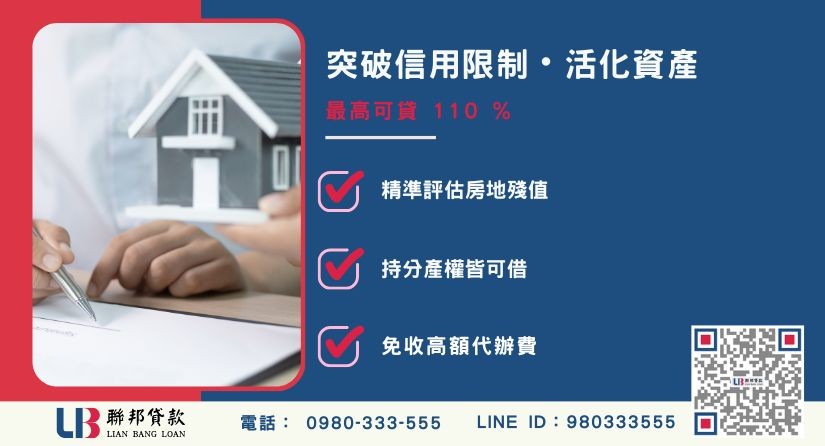 信用瑕疵快速貸款額度成數大突破 信用瑕疵快速貸款額度成數大突破-聯邦貸款不看個人信用評分,專業評估房地價值。