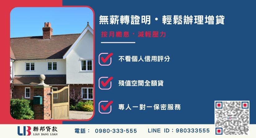 苗栗房地借貸流程-聯邦貸款不看個人信用評分，苗栗房屋土地價值高估。