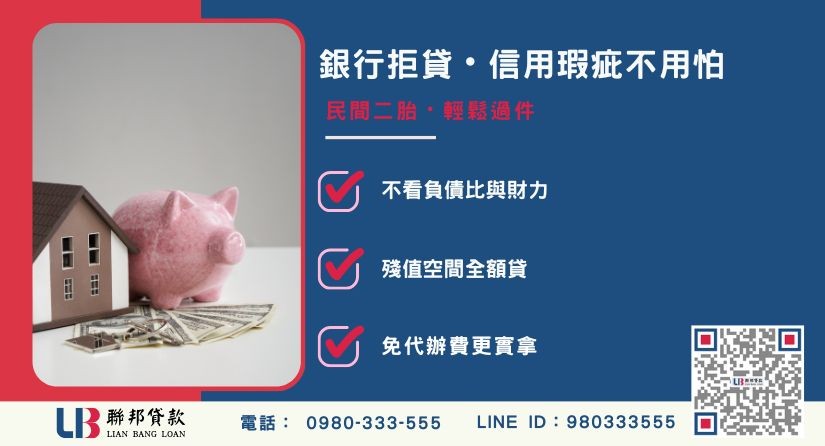 台中房屋借貸銀行拒貸常見原因-聯邦貸款不看個人信用評分，台中房屋土地價值高估。