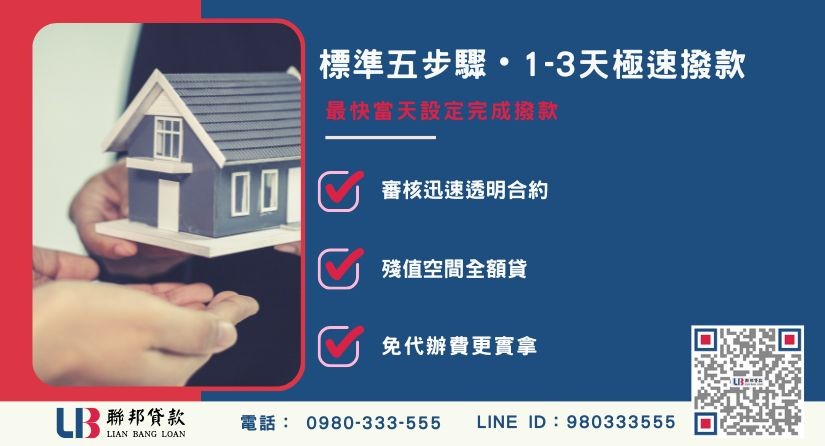 台中房屋貸款流程-聯邦貸款不看個人信用評分，台中房屋土地價值高估。