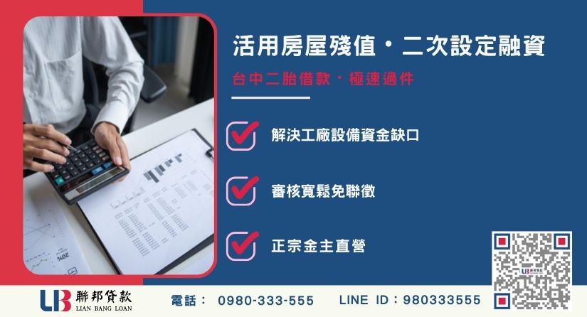 台中二胎借款與二胎貸款觀念解析 台中二胎借款與二胎貸款觀念解析-聯邦貸款金主直營,針對台中房產提供極速方案。