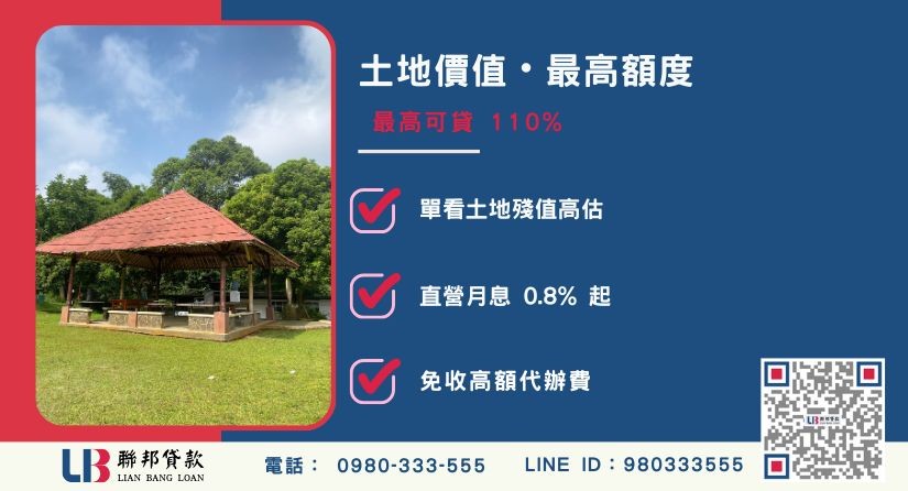 桃園土地貸款額度估算與價值評估 桃園土地貸款額度成數大突破-聯邦貸款不看個人信用評分,專業評估桃園土地殘值高估。