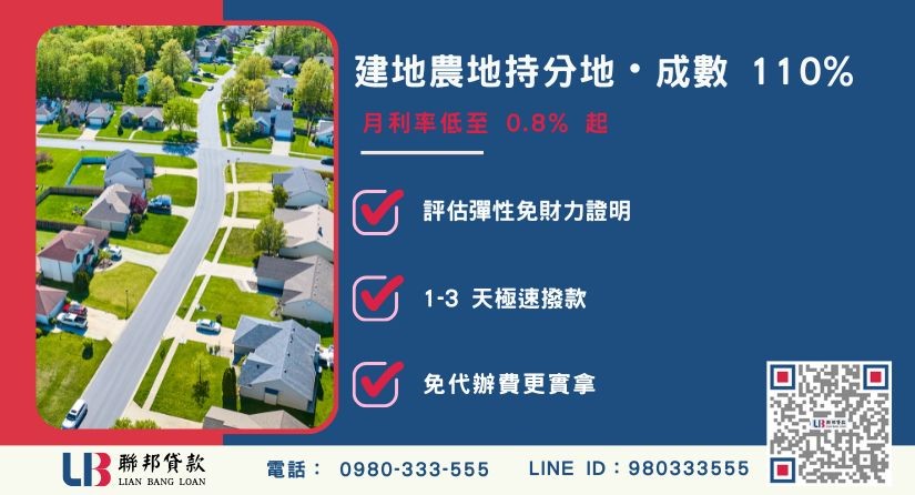 員林土地貸款成數與地目限制比較-聯邦貸款不看個人信用評分，員林土地價值高估。